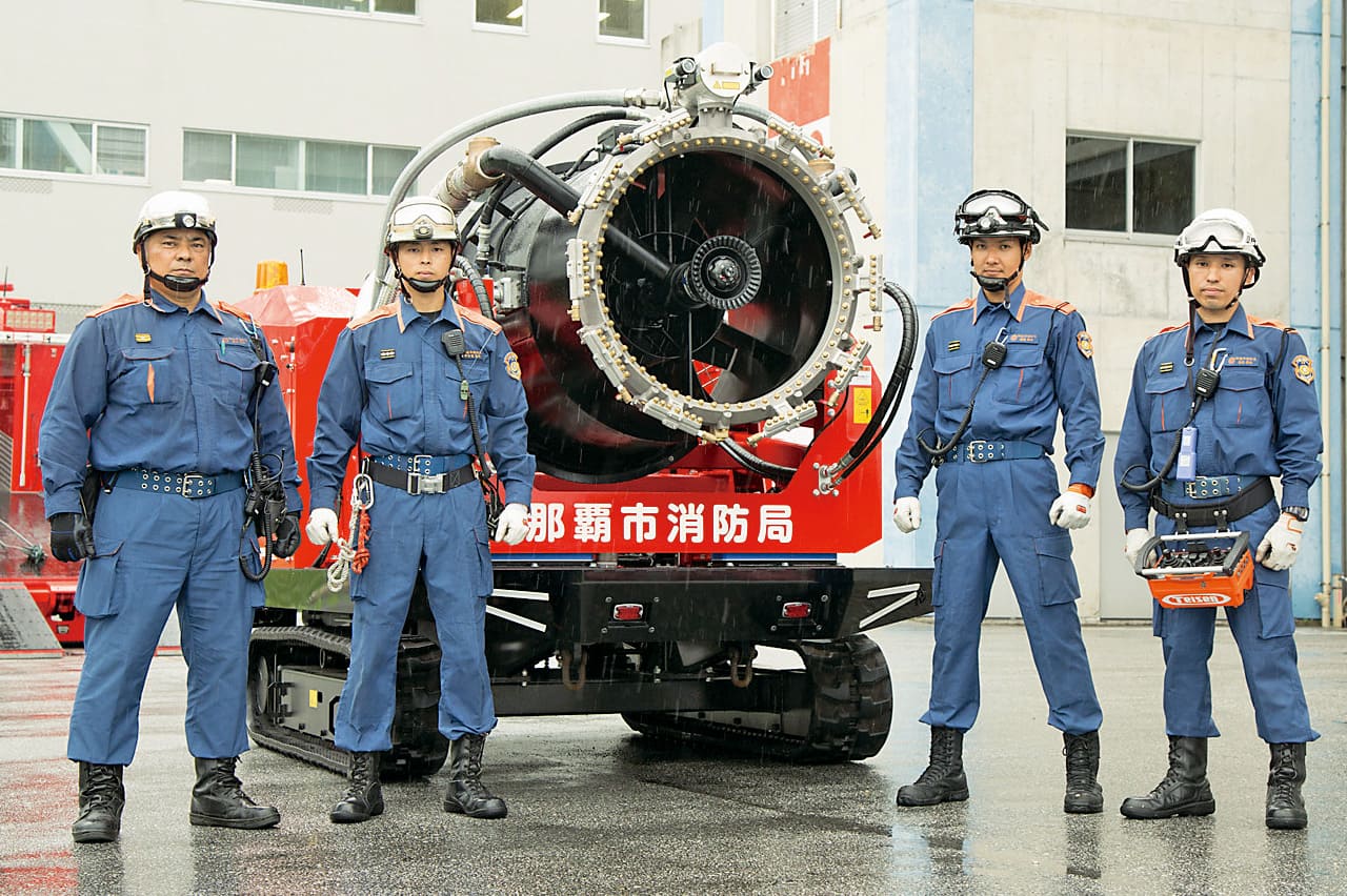 ハイパーミストブロアー車&重機搬送車 那覇市消防局