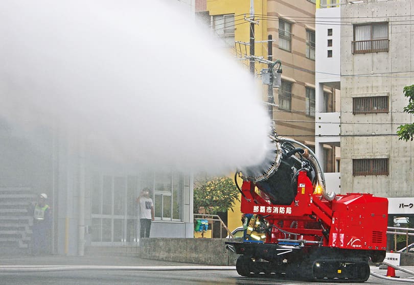 ハイパーミストブロアー車&重機搬送車 那覇市消防局