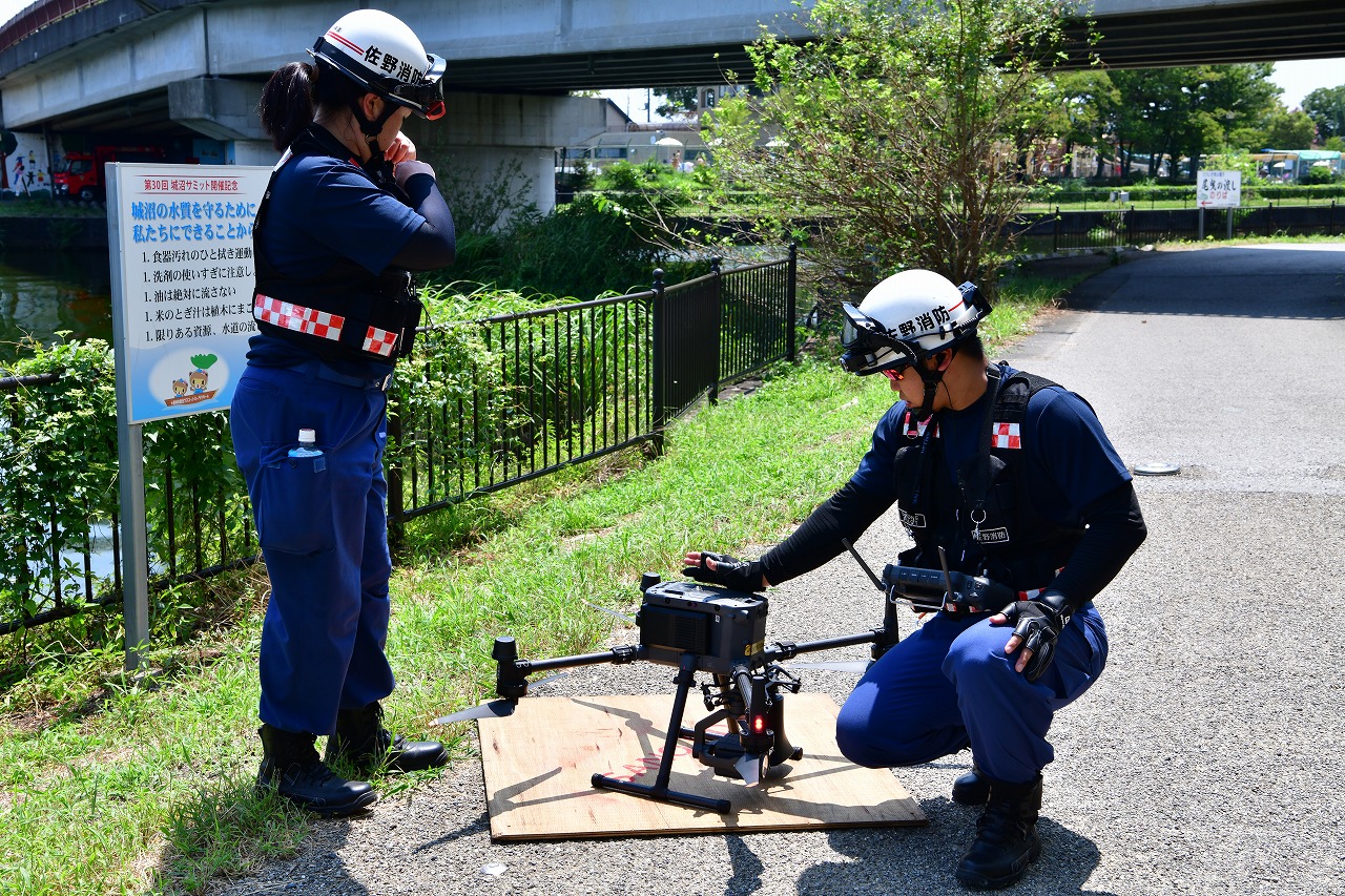 館林地区消防組合消防本部近隣3消防本部合同水難救助訓練