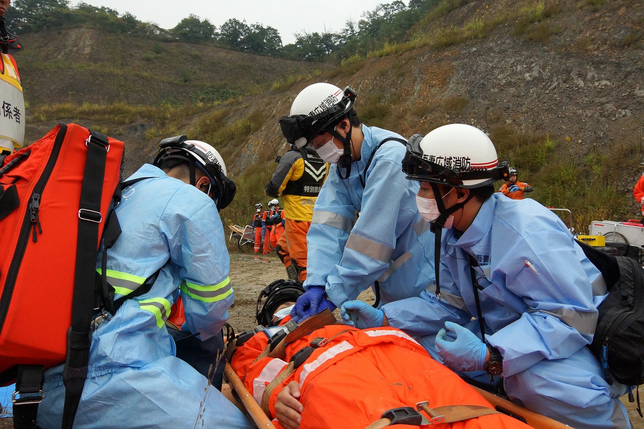 群馬県緊急消防援助隊合同訓練