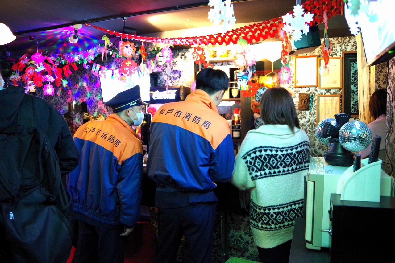 夜間特別査察　松戸市消防局