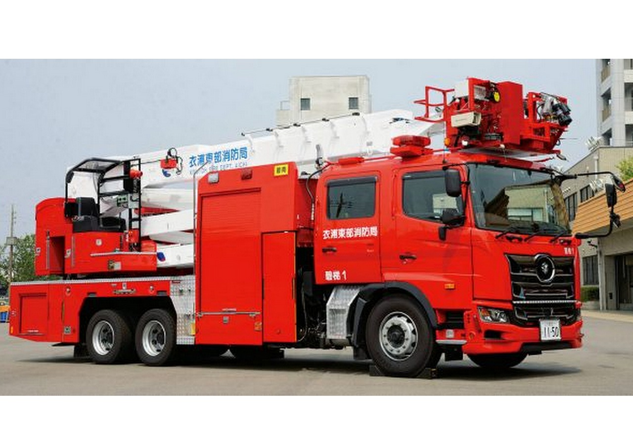 25mΣ型屈折はしご付消防ポンプ自動車(大型高所放水車仕様)<br>衣浦東部広域連合消防局