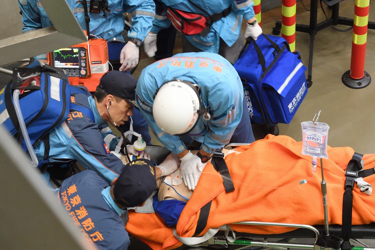 東京消防庁第八消防方面本部 救急訓練効果確認