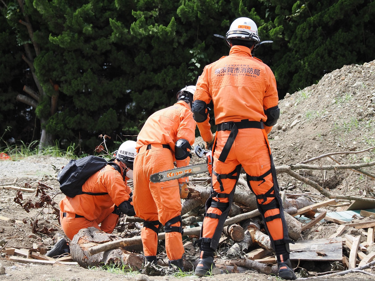 横須賀市消防局 土砂災害対応連携訓練